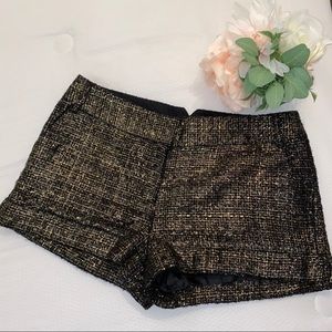 Express Tweed Gold Dress Shorts
